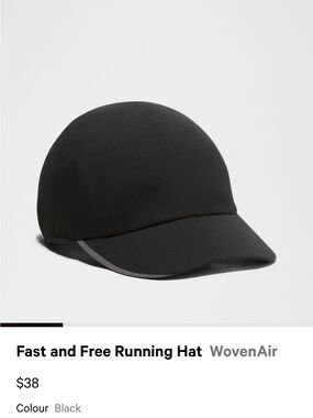 lululemon athletica black running cap with reflective trim
